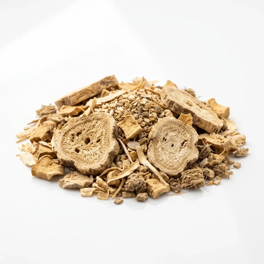 Dried maca root slices